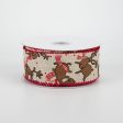 1.5  Friendly Reindeer Ribbon: Natural (10 Yards) Supply