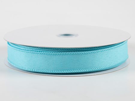 7 8  Value Faux Burlap Ribbon: Light Blue (25 Yards) Online Sale