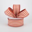 1.5  Cabana Stripes Ribbon: Orange & Ivory (10 Yards) Discount