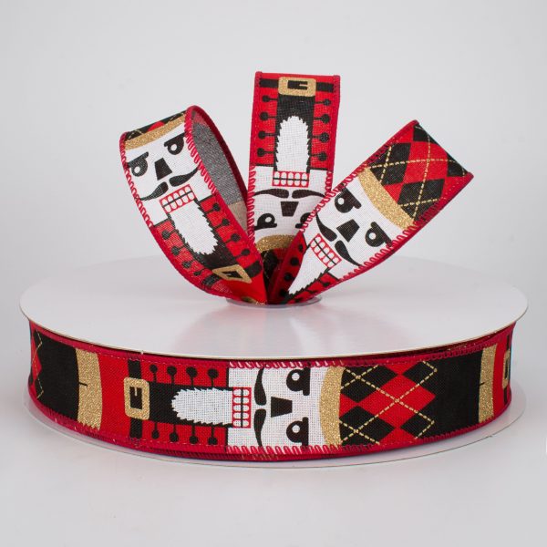 1.5  Faux Canvas Nutcracker Ribbon (50 Yards) Online