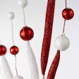 32  Glittered Ball & Tube Spray: Red & White Discount