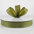 1.5  Embossed Flower Breeze Ribbon: Moss Green (50 Yards) Discount