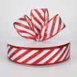 1.5  Glittered Candy Cane Stripes Ribbon (50 Yards) For Cheap