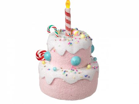 8  Plush Fabric Candy Cake Decor: Pink Online now