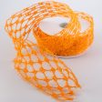 1.5  Fuzzy Open Weave Ribbon: Orange (10 Yards) Supply