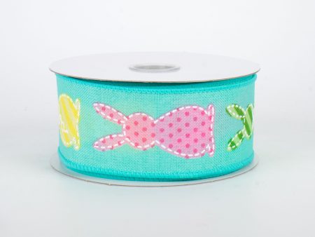 1.5  Easter Bunny Patterns Ribbon: Blue (10 Yards) Online