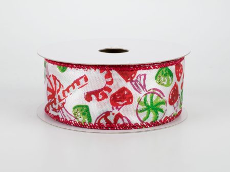 1.5  Christmas Candy Ribbon: Red & Green (10 Yards) For Cheap