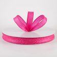 7 8  Embossed Flower Breeze Ribbon: Fuchsia Hot Pink (50 Yards) on Sale