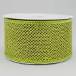 2.5  Diamond Mesh Glitter Ribbon: Lime Green (10 Yards) Online Hot Sale