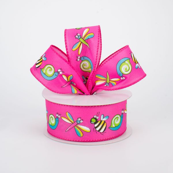 1.5  Bug Ribbon: Hot Pink (10 Yards) Cheap