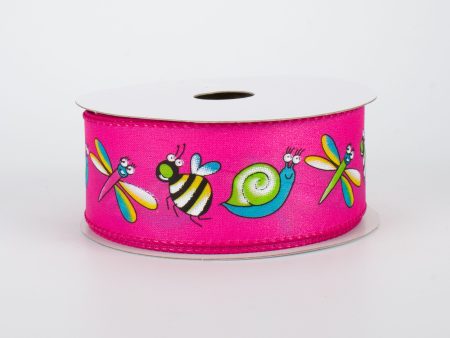 1.5  Bug Ribbon: Hot Pink (10 Yards) Cheap