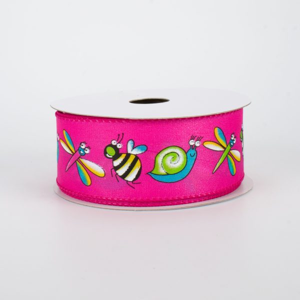 1.5  Bug Ribbon: Hot Pink (10 Yards) Cheap