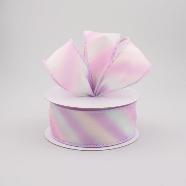 1.5  Diagonal Ombre Satin Ribbon: Lavender & Pink (10 Yards) Cheap