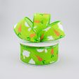 1.5  Bunny & Carrots Woven Ribbon: Lime Green (10 Yards) Online