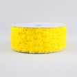 1.5  Fuzzy Open Weave Ribbon: Yellow (10 Yards) For Discount