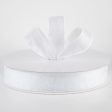 1.5  Embossed Flower Breeze Ribbon: White (50 Yards) Sale