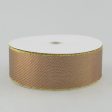 2.5  Bronze Gold Metallic Ribbon (50 Yards) Online