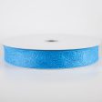 1.5  Embossed Flower Breeze Ribbon: Turquoise Blue (50 Yards) Online