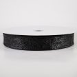 1.5  Embossed Flower Breeze Ribbon: Black (50 Yards) For Cheap