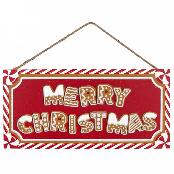 12  Wooden Sign: Merry Christmas Gingerbread Cookies Online Sale