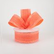 1.5  Canvas On Satin Glitter Ribbon: Dark Coral (10 Yards) Online now