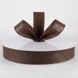 1.5  Embossed Flower Breeze Ribbon: Brown (50 Yards) Online Hot Sale