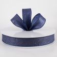 1.5  Embossed Flower Breeze Ribbon: Navy Blue (50 Yards) Online Sale