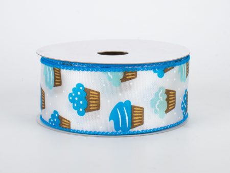 1.5  Cupcake Ribbon: Blue (10 Yards) Cheap