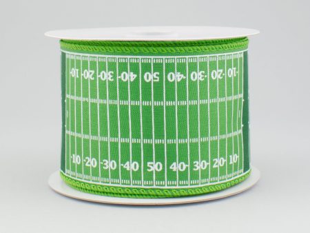 2.5  Green Satin Football Field Ribbon (10 Yards) Cheap