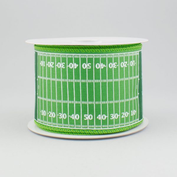 2.5  Green Satin Football Field Ribbon (10 Yards) Cheap