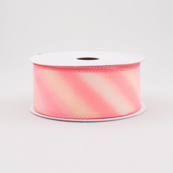 1.5  Diagonal Ombre Satin Ribbon: Pink (10 Yards) Fashion