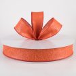 1.5  Embossed Flower Breeze Ribbon: Rust (50 Yards) Fashion