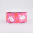 1.5  Bunny & Carrots Woven Ribbon: Pink (10 Yards) Online Hot Sale