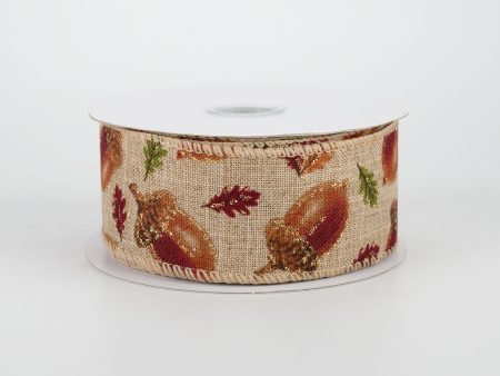 1.5  Acorn Ribbon: Natural (10 Yards) Online