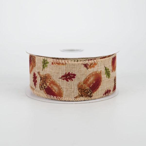 1.5  Acorn Ribbon: Natural (10 Yards) Online