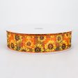 1.5  Glittered Fall Sunflower Ribbon (50 Yards) Online Sale