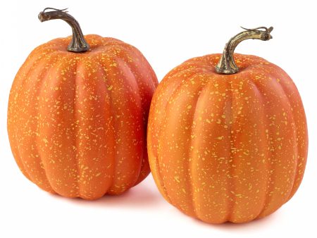 6.5  Artificial Pumpkins: Orange (Set of 2) Sale