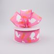 1.5  Bunny & Carrots Woven Ribbon: Pink (10 Yards) Online Hot Sale