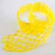 1.5  Fuzzy Open Weave Ribbon: Yellow (10 Yards) For Discount