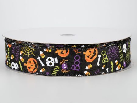 1.5  Halloween Fun Ribbon: Black (50 Yards) Online