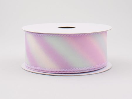 1.5  Diagonal Ombre Satin Ribbon: Lavender & Pink (10 Yards) Cheap