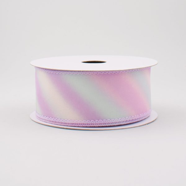 1.5  Diagonal Ombre Satin Ribbon: Lavender & Pink (10 Yards) Cheap