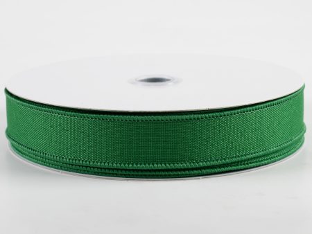 7 8  Value Faux Burlap Ribbon: Emerald Green (25 Yards) Online now