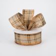 1.5  Brown & Copper Metallic Tartan Plaid Ribbon (10 Yards) Online Hot Sale