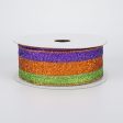 1.5  Glitter Stripe Ribbon: Halloween (10 Yards) For Sale