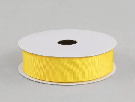 7 8  Grosgrain Wired Ribbon: Yellow (10 Yards) Supply