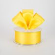 1.5  Double Face Satin Wired Ribbon: Yellow (10 Yards) For Cheap