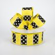 1.5  BW Polka Dot Stripes Ribbon: Yellow (10 Yards) For Discount