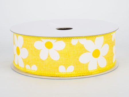 1.5  Daisy Print Ribbon: Yellow (10 Yards) Online