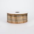 1.5  Brown & Copper Metallic Tartan Plaid Ribbon (10 Yards) Online Hot Sale